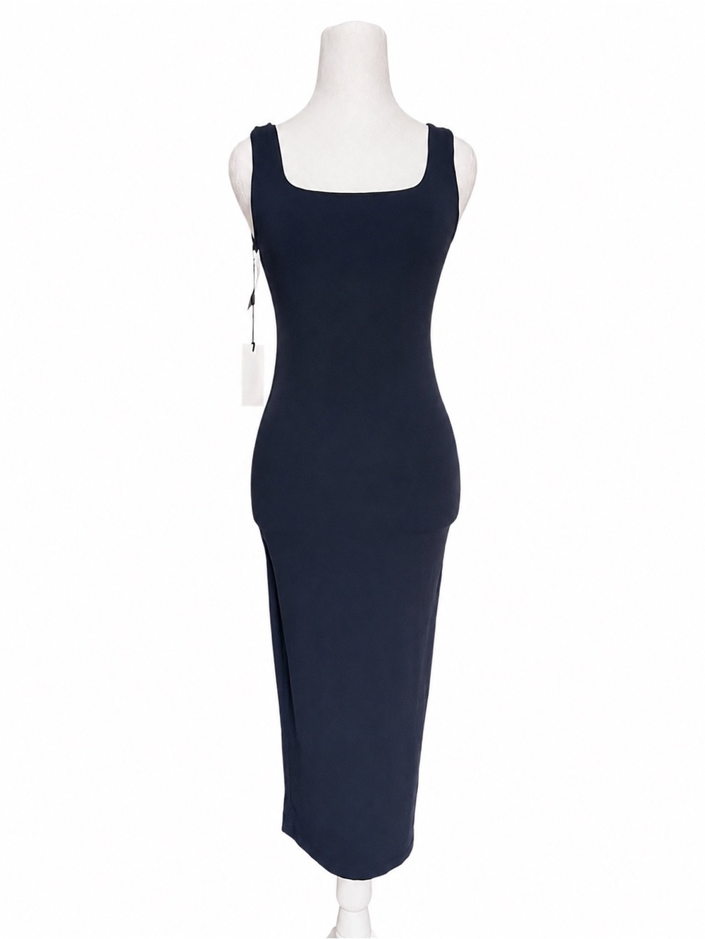 NWT Aritzia Babaton Contour Squareneck Midi Dress Total Eclipse Navy Blue XS